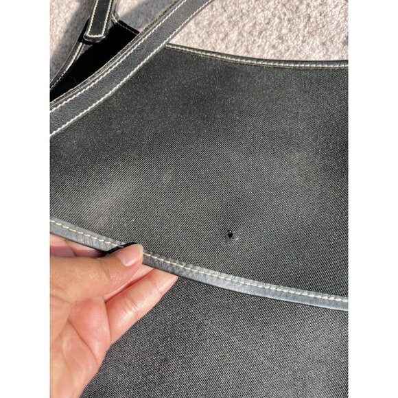 Black Dooney and‎ Bourke Vintage Canvad Leather Crossbody Black Bag - Picture 3 of 10